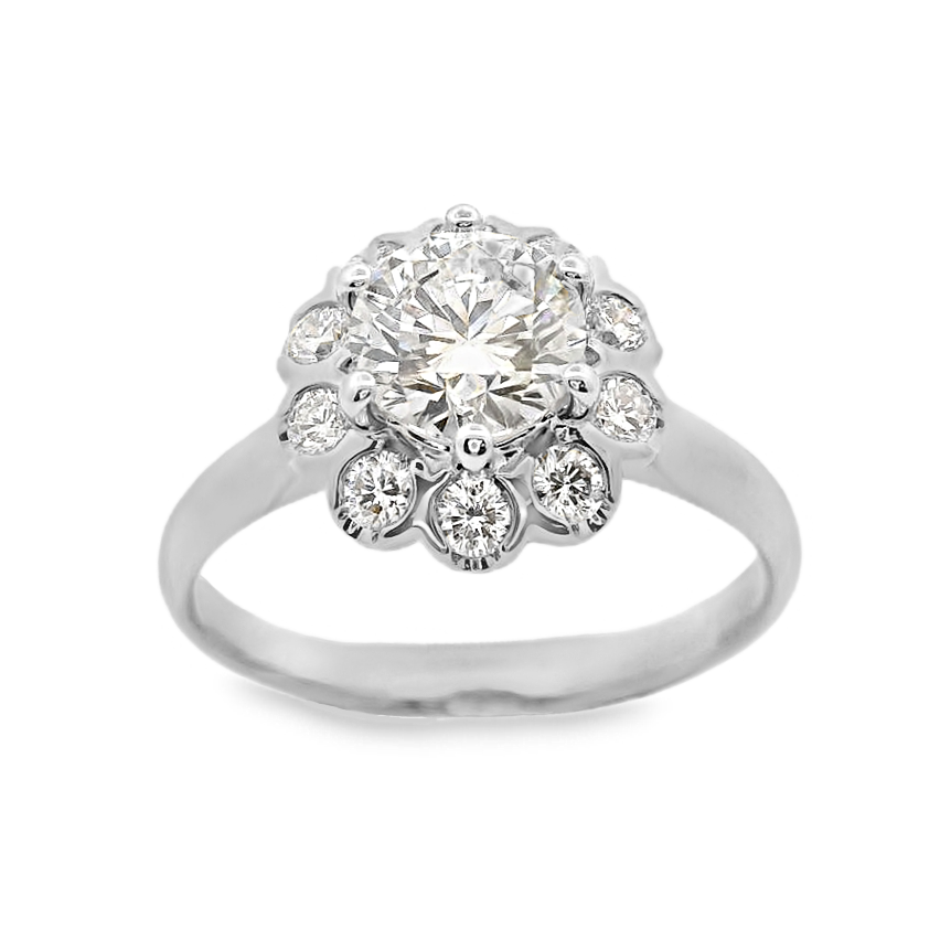 Diamond Engagement Halo Rings JSL-AFR3488100 (Rings)