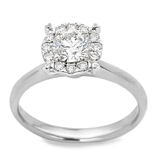 Diamond Engagement Halo Rings JSL-AFCR3107050UE (Rings)
