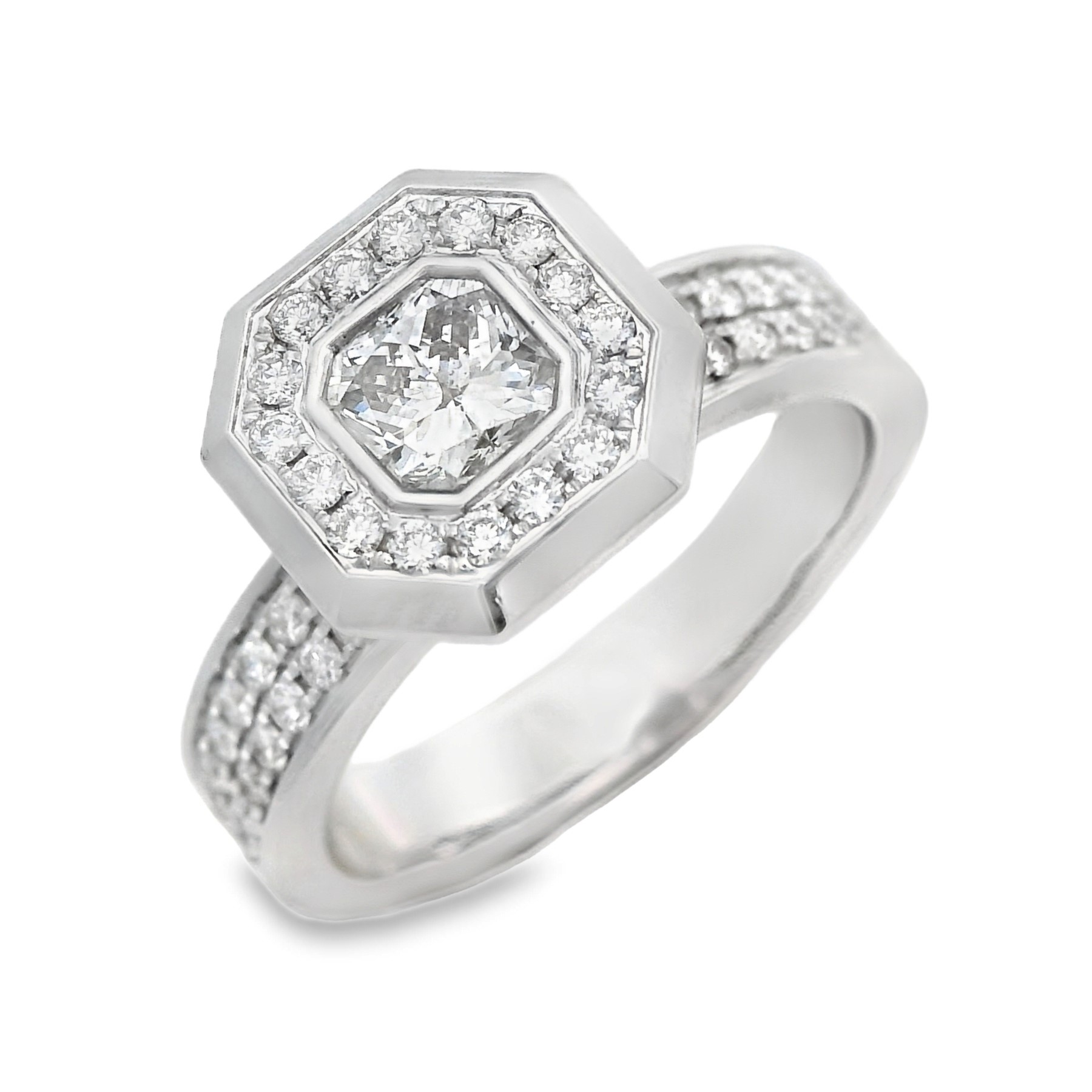 Diamond Engagement Halo Rings SGR1464-Cu (Rings)