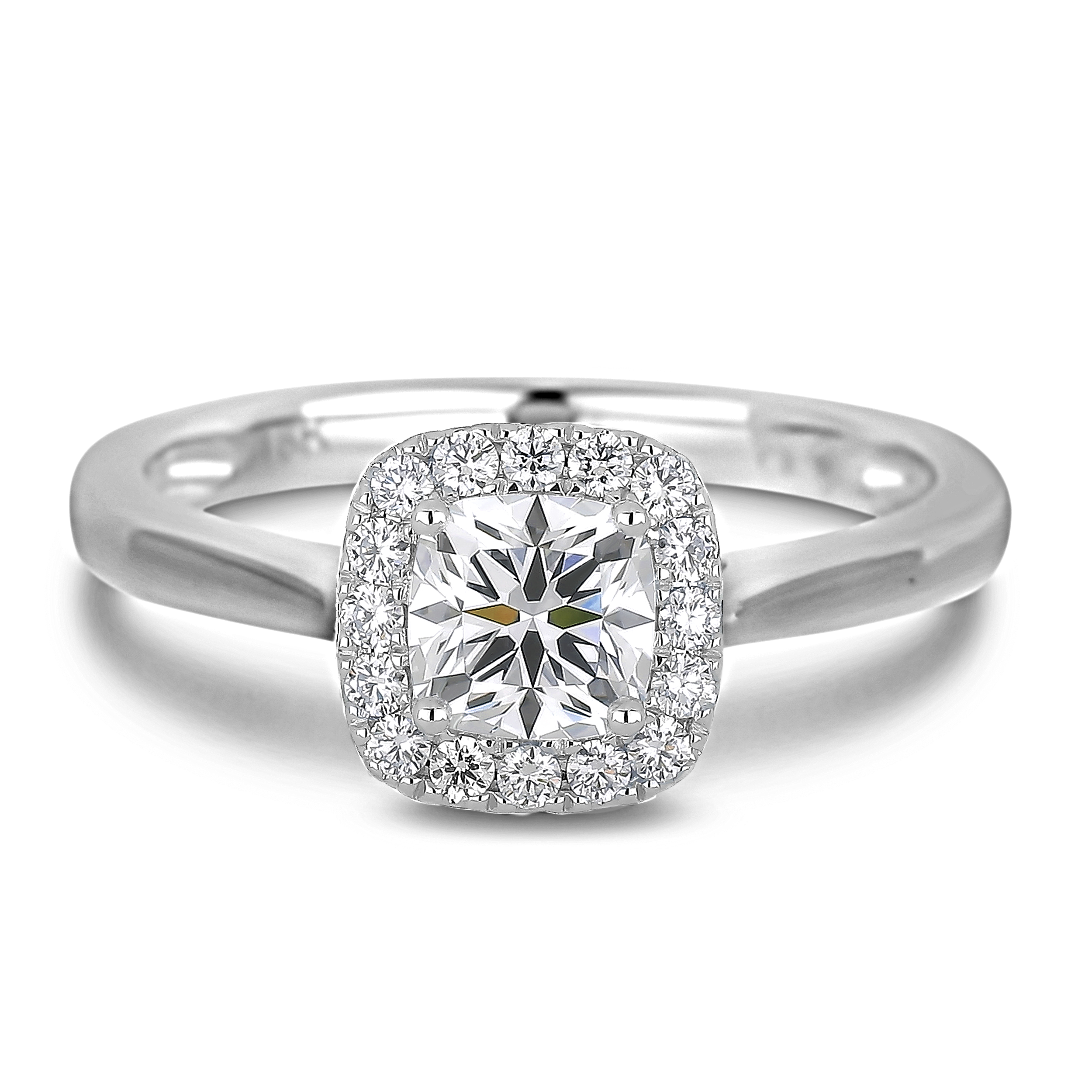 Diamond Engagement Halo Rings SGR579-SGH06 (Rings)