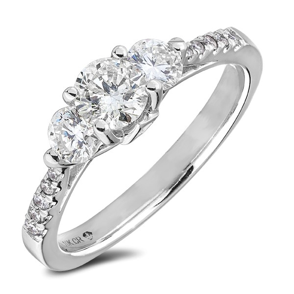 Diamond Three Stone Rings SGR304 (Rings)