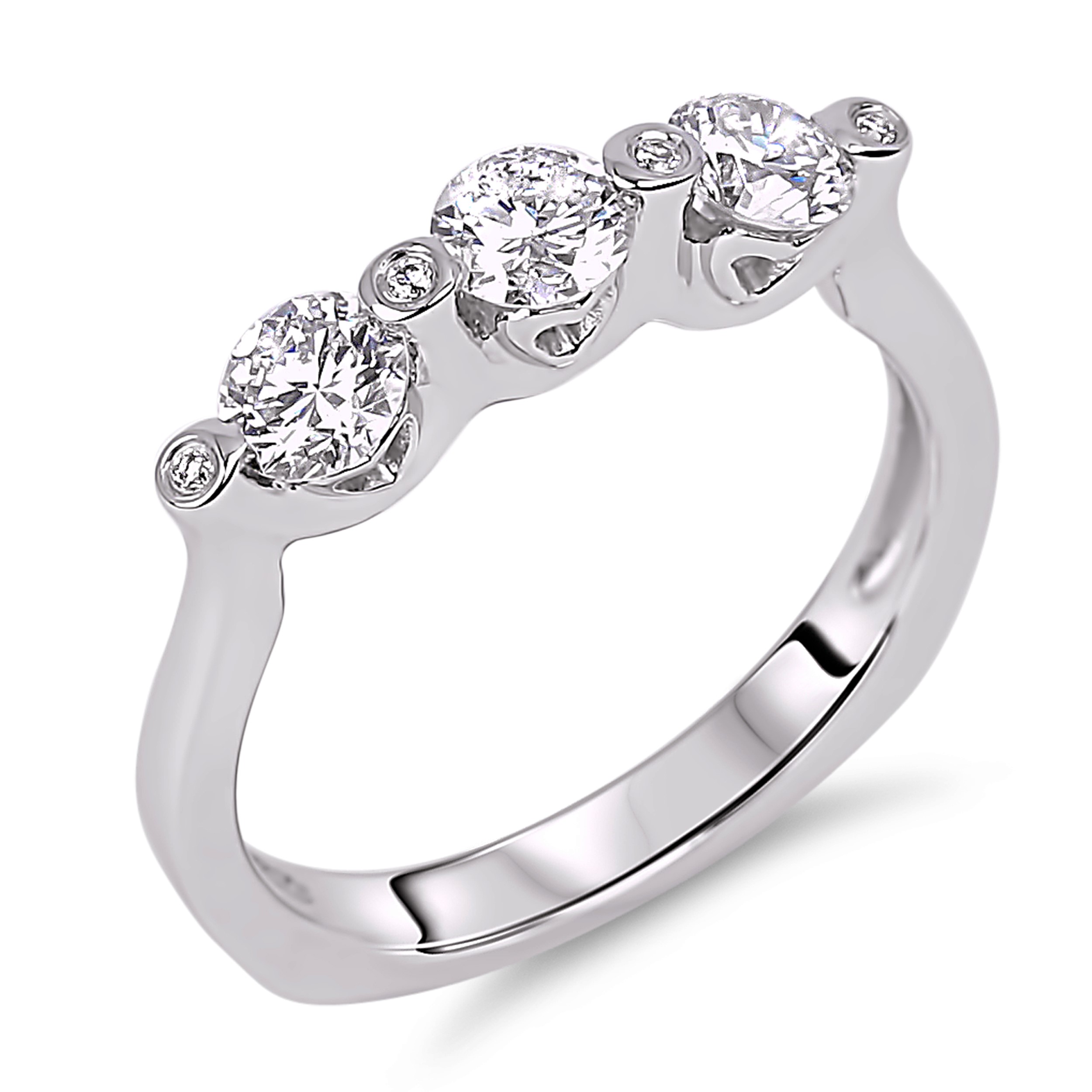 Diamond Three Stone Rings SGR308 (Rings)