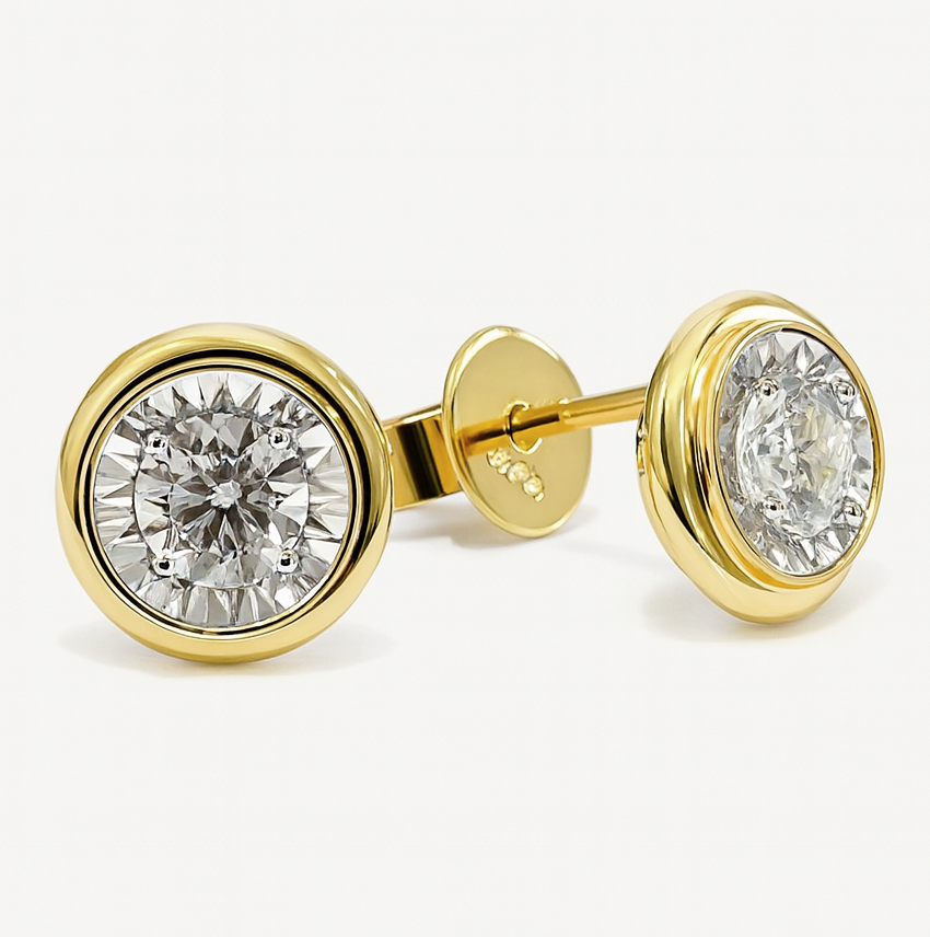 Diamond Stud Earrings AFDE1389020 (Earrings)
