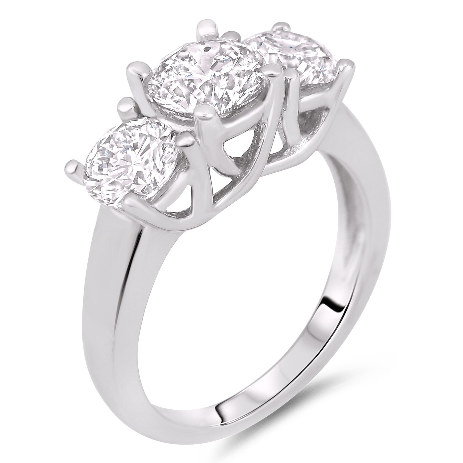 Diamond Three Stone Rings SEC3918 (Rings)