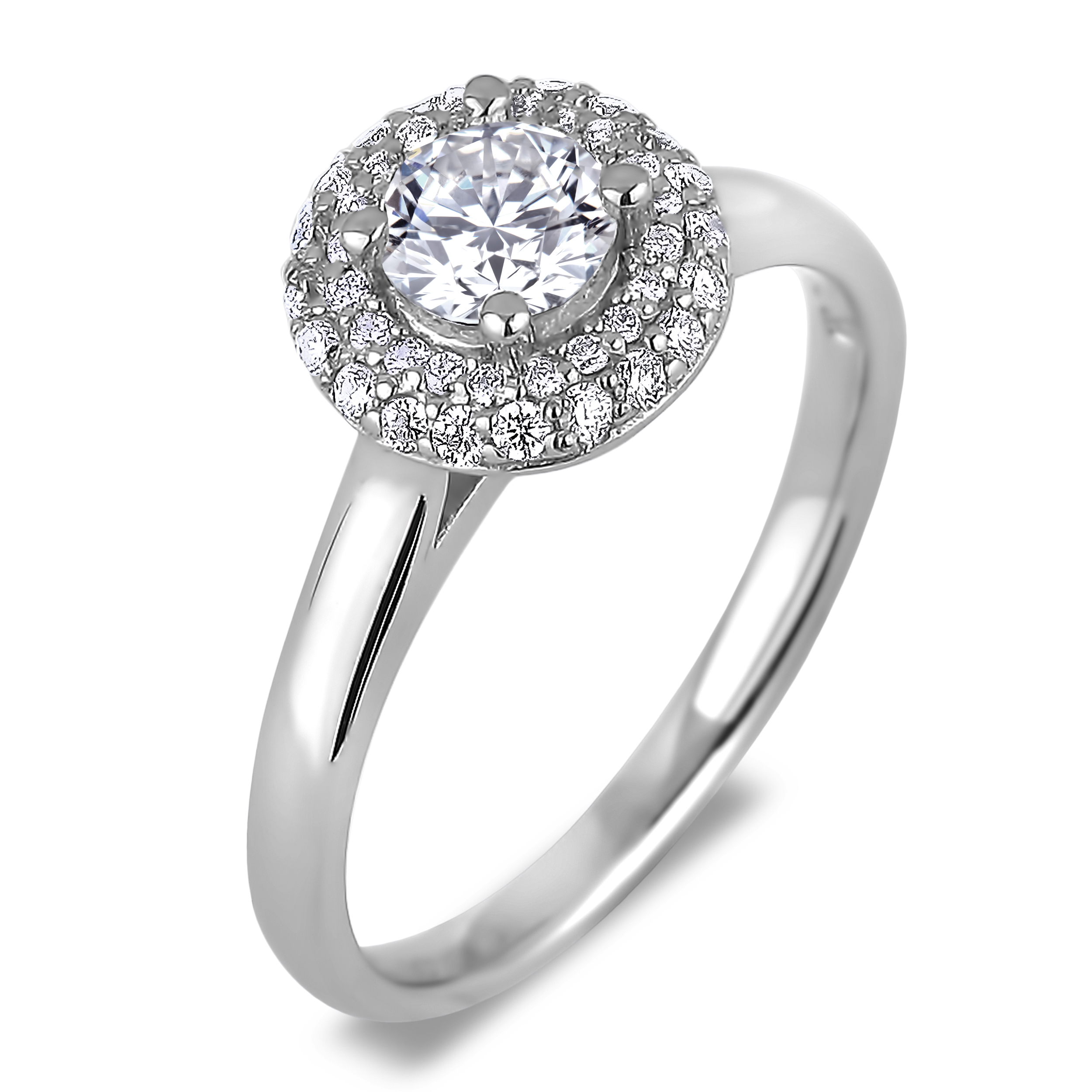 Diamond Engagement Halo Rings SGR1015 (Rings)