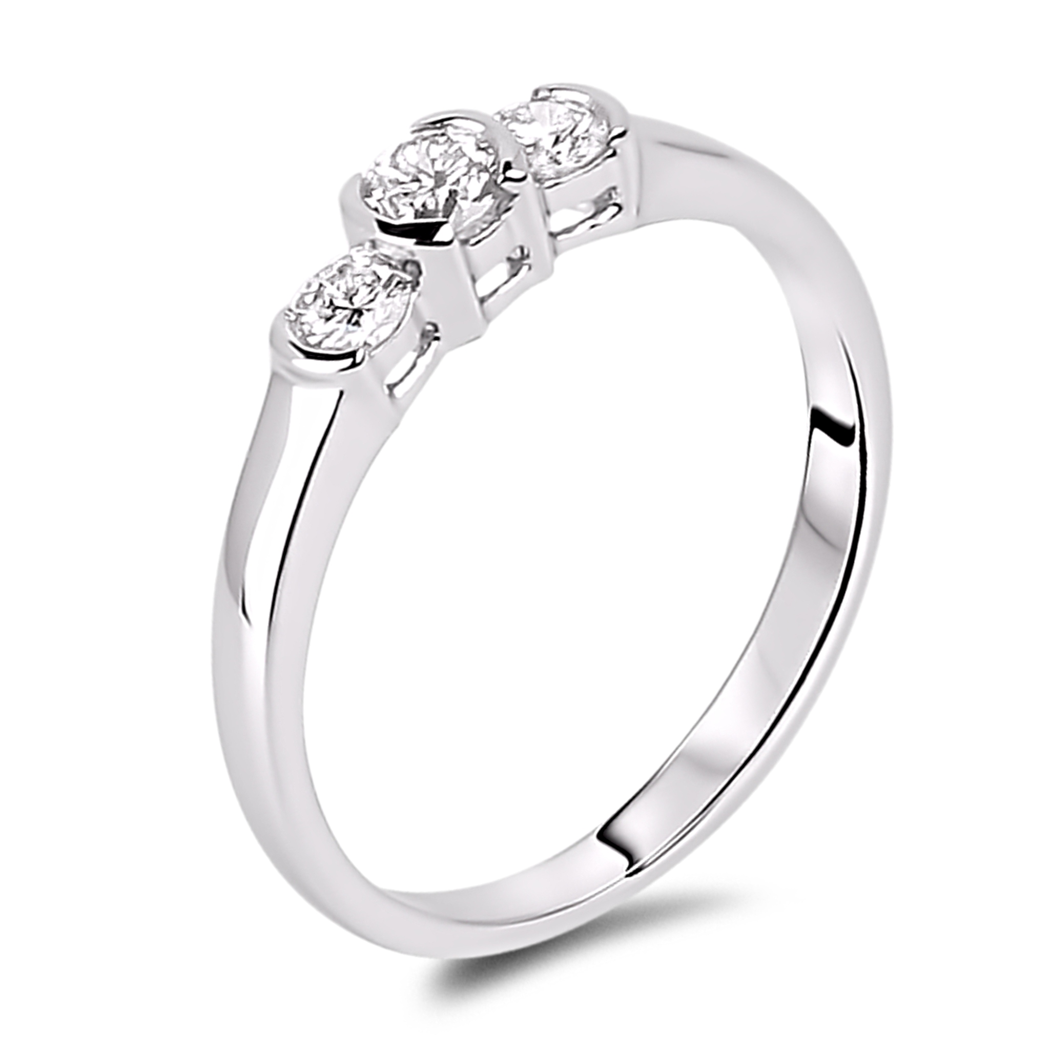 Diamond Three Stone Rings SEC3907 (Rings)