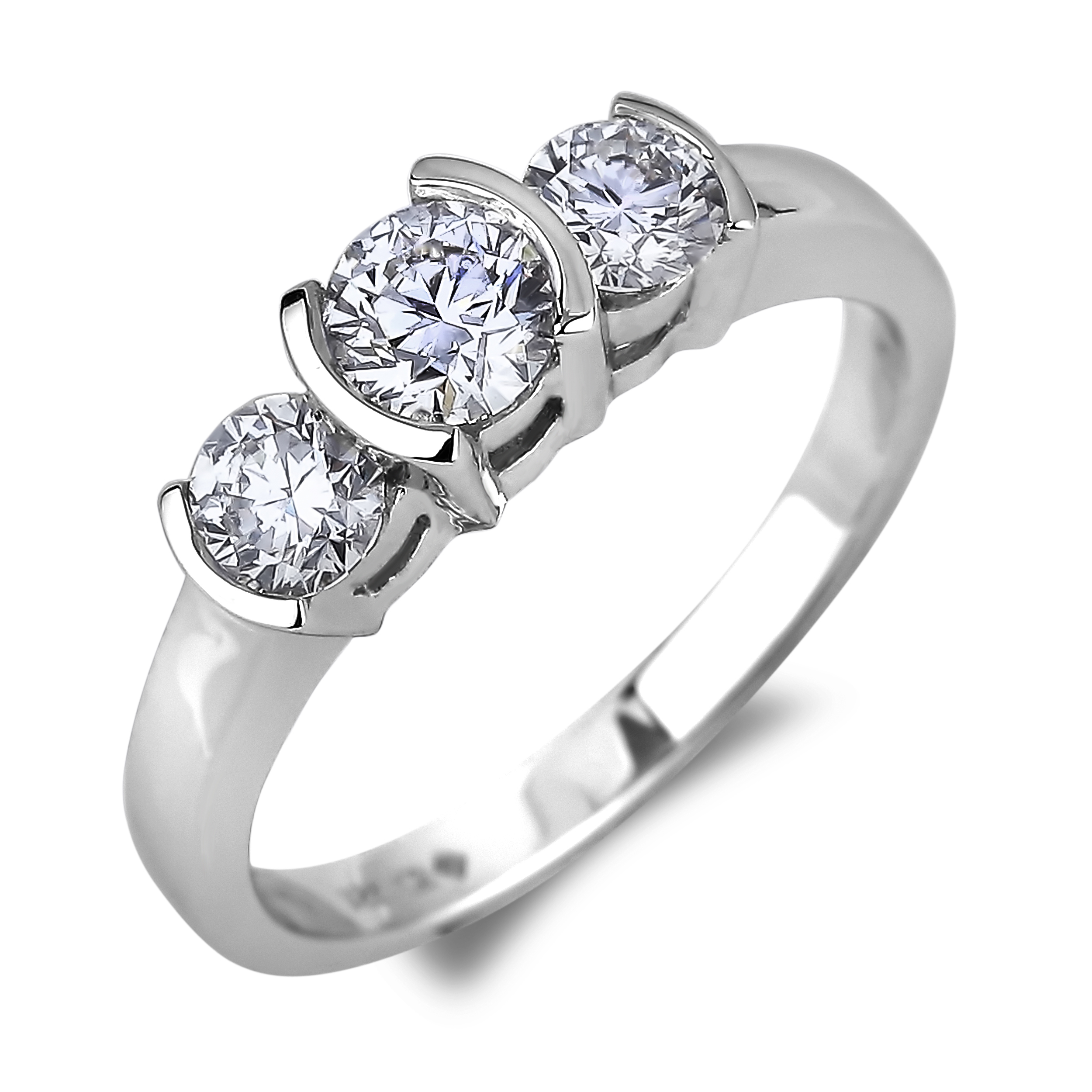 Diamond Three Stone Rings SGR593 (Rings)