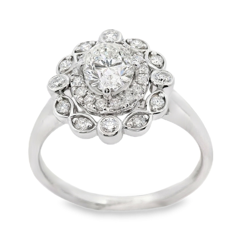 Diamond Engagement Halo Rings SGR1543 (Rings)