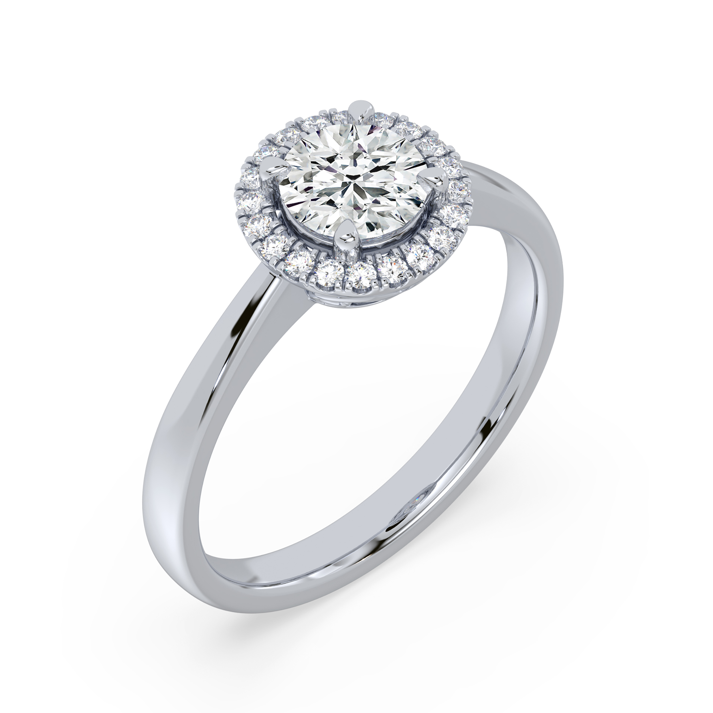 Diamond Engagement Halo Rings SGR1563-OV75 (Rings)
