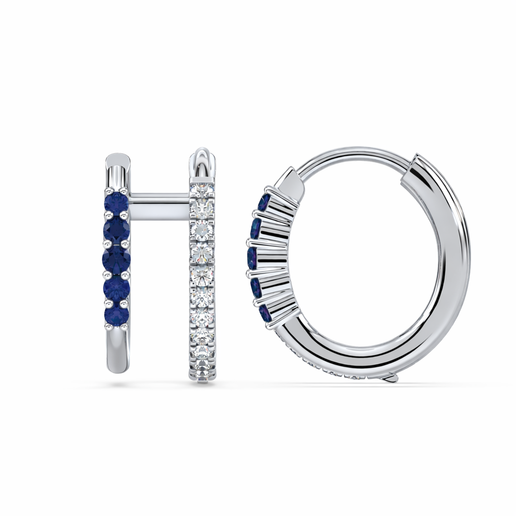 Diamond Hoop Earrings SGE533 (Earrings)