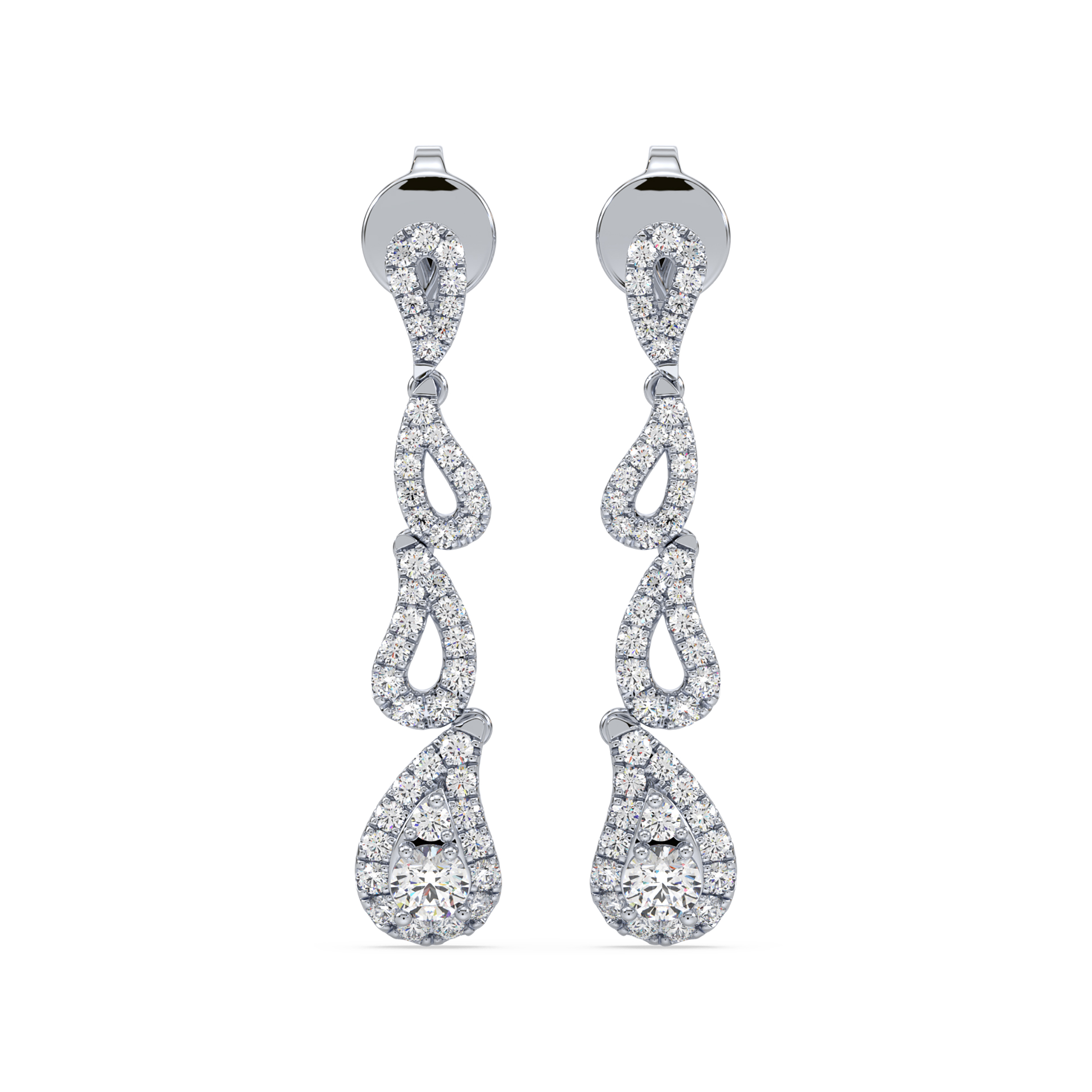 Diamond Dangle Earrings SGE538 (Earrings)