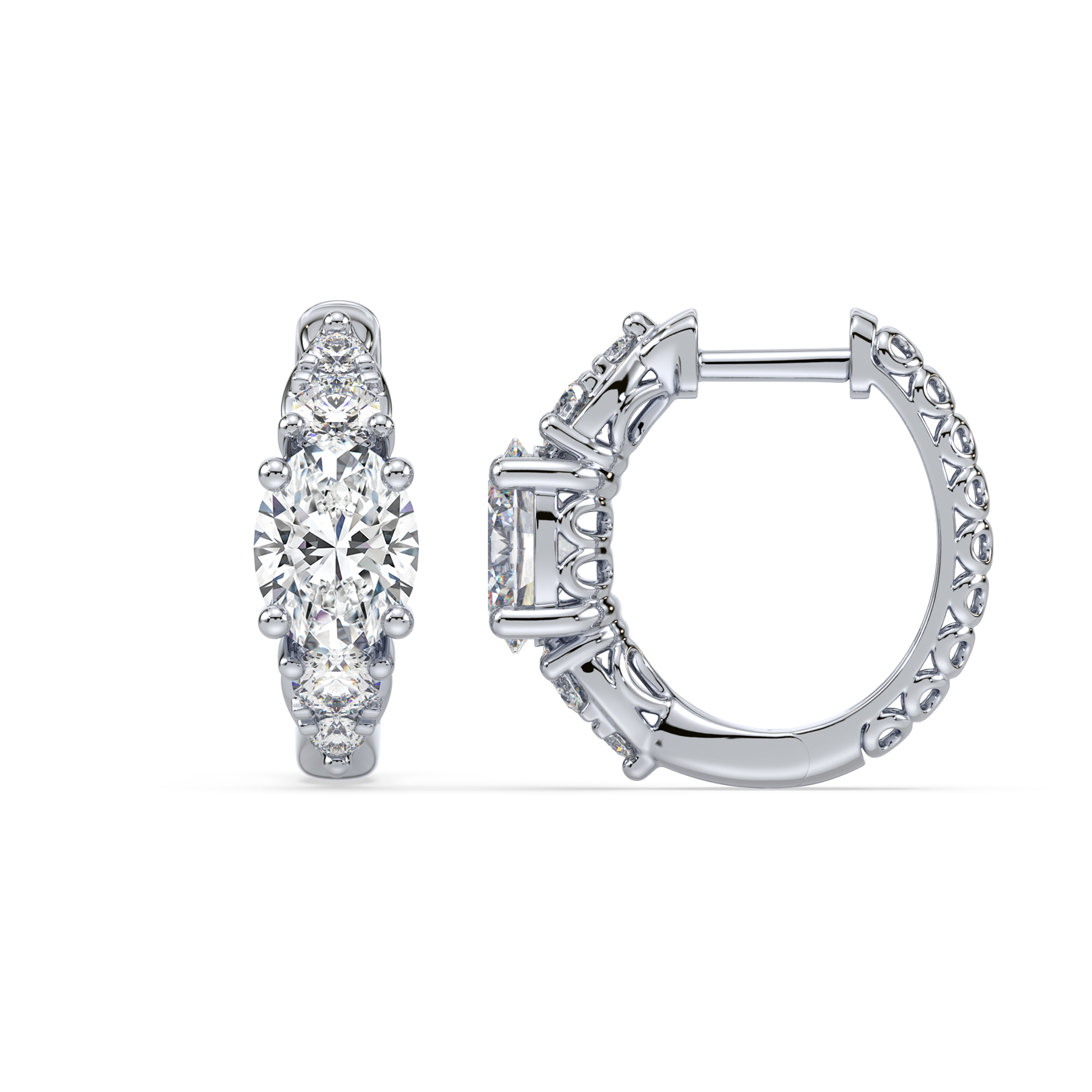 Diamond Hoop Earrings SGE536 (Earrings)