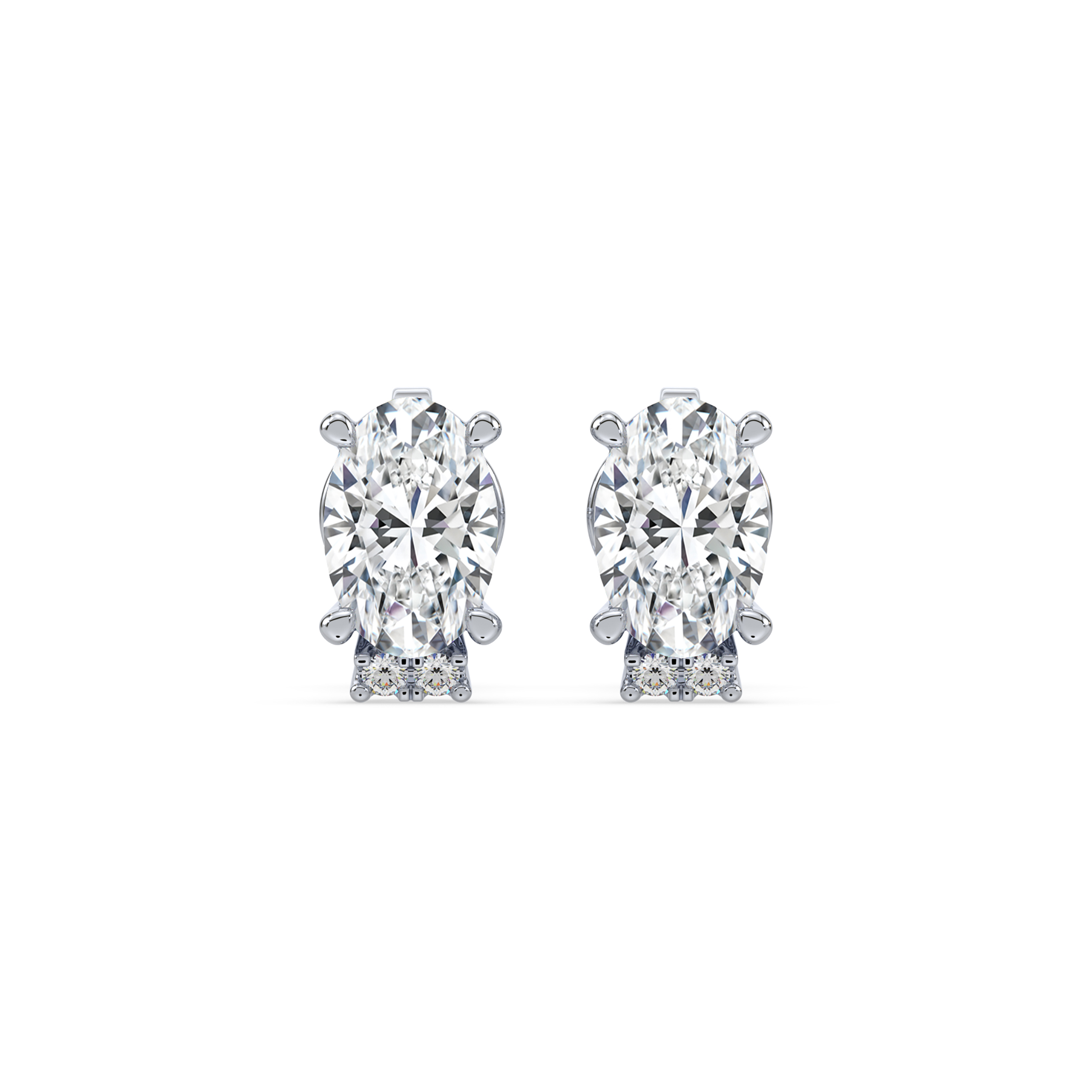 Diamond Stud Earrings SGE548-OV (Earrings)