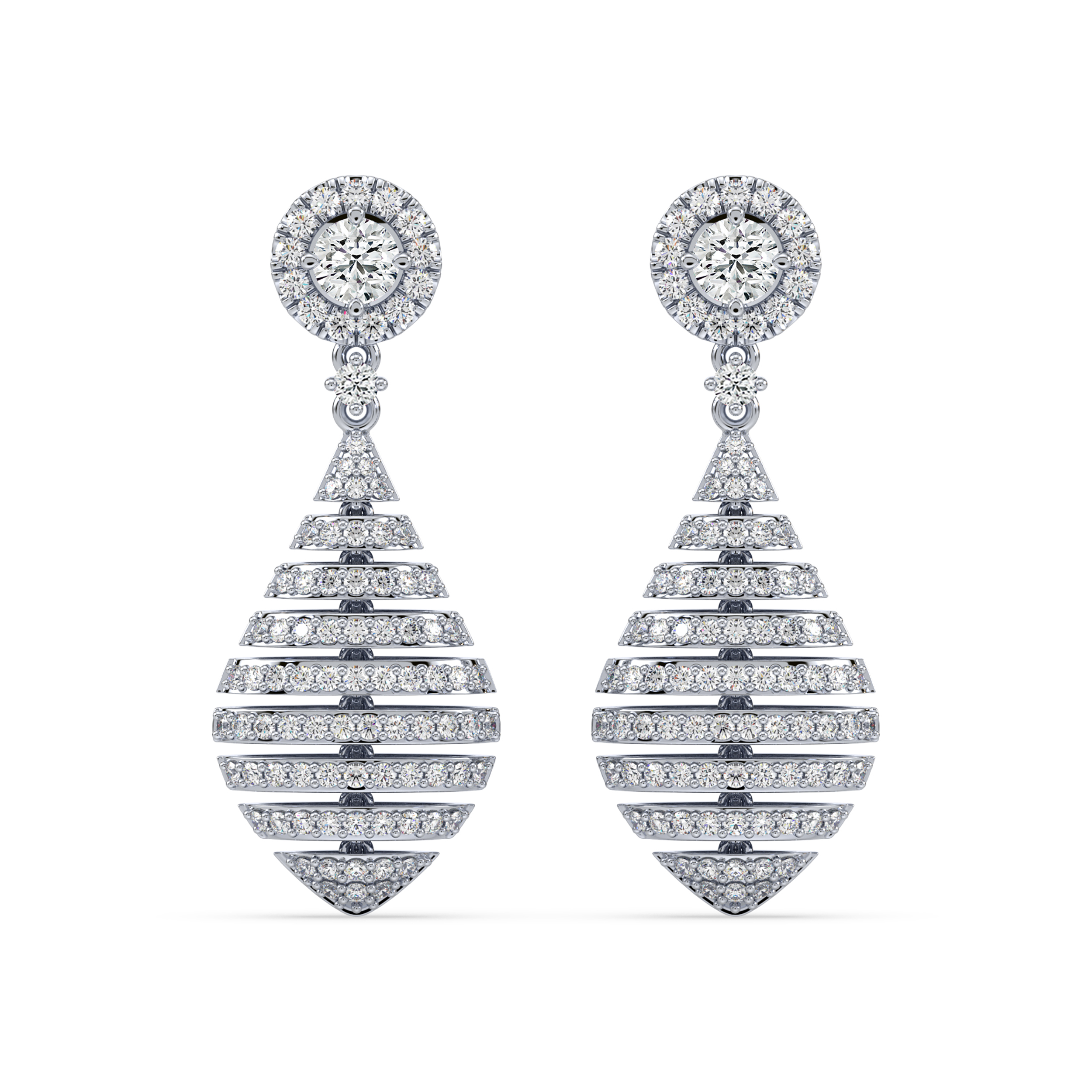 Diamond Dangle Earrings SGE557 (Earrings)