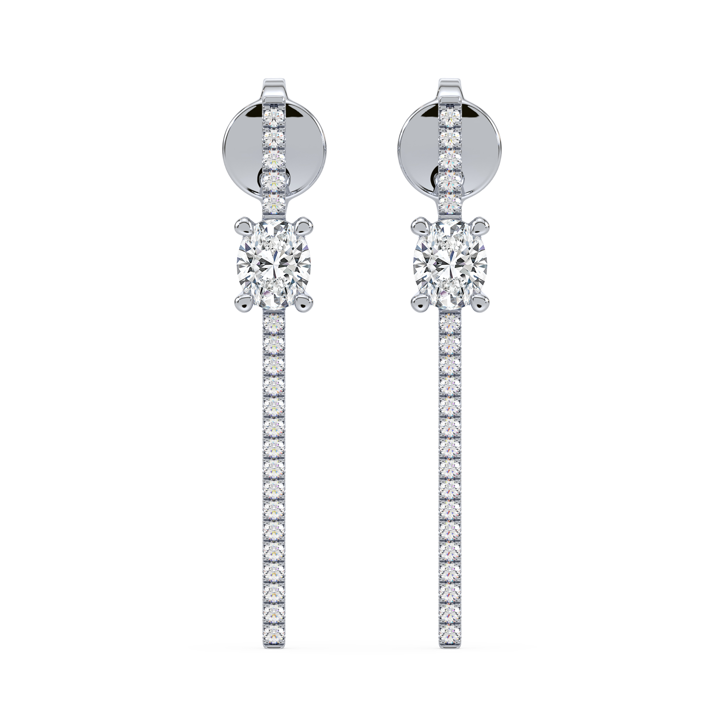 Diamond Dangle Earrings SGE547 (Earrings)