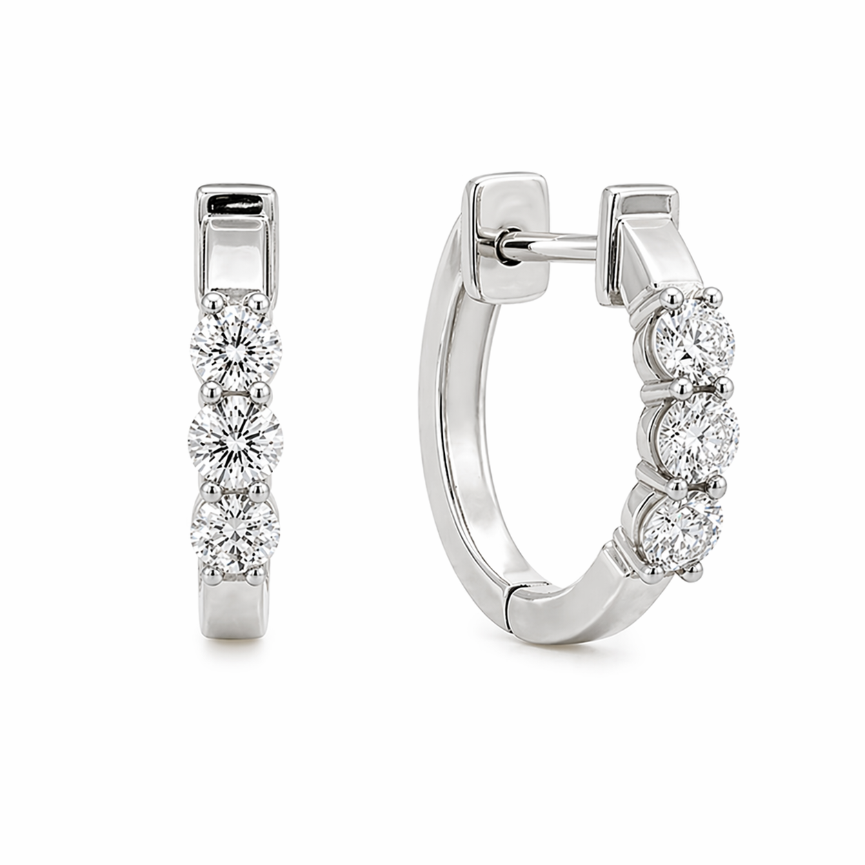 Diamond Hoop Earrings JP-EH-010-3.8 (Earrings)