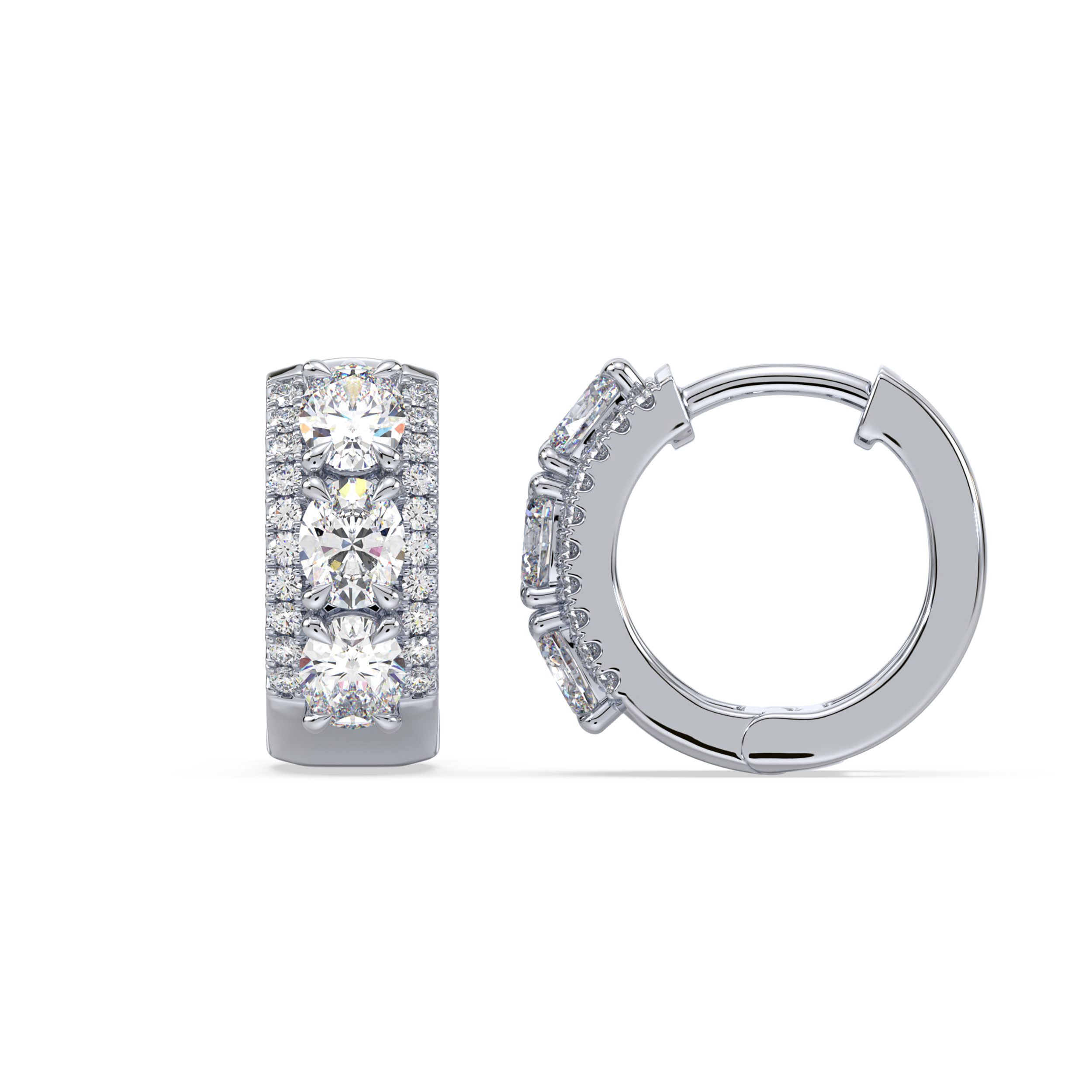 Diamond Hoop Earrings SGE552 (Earrings)