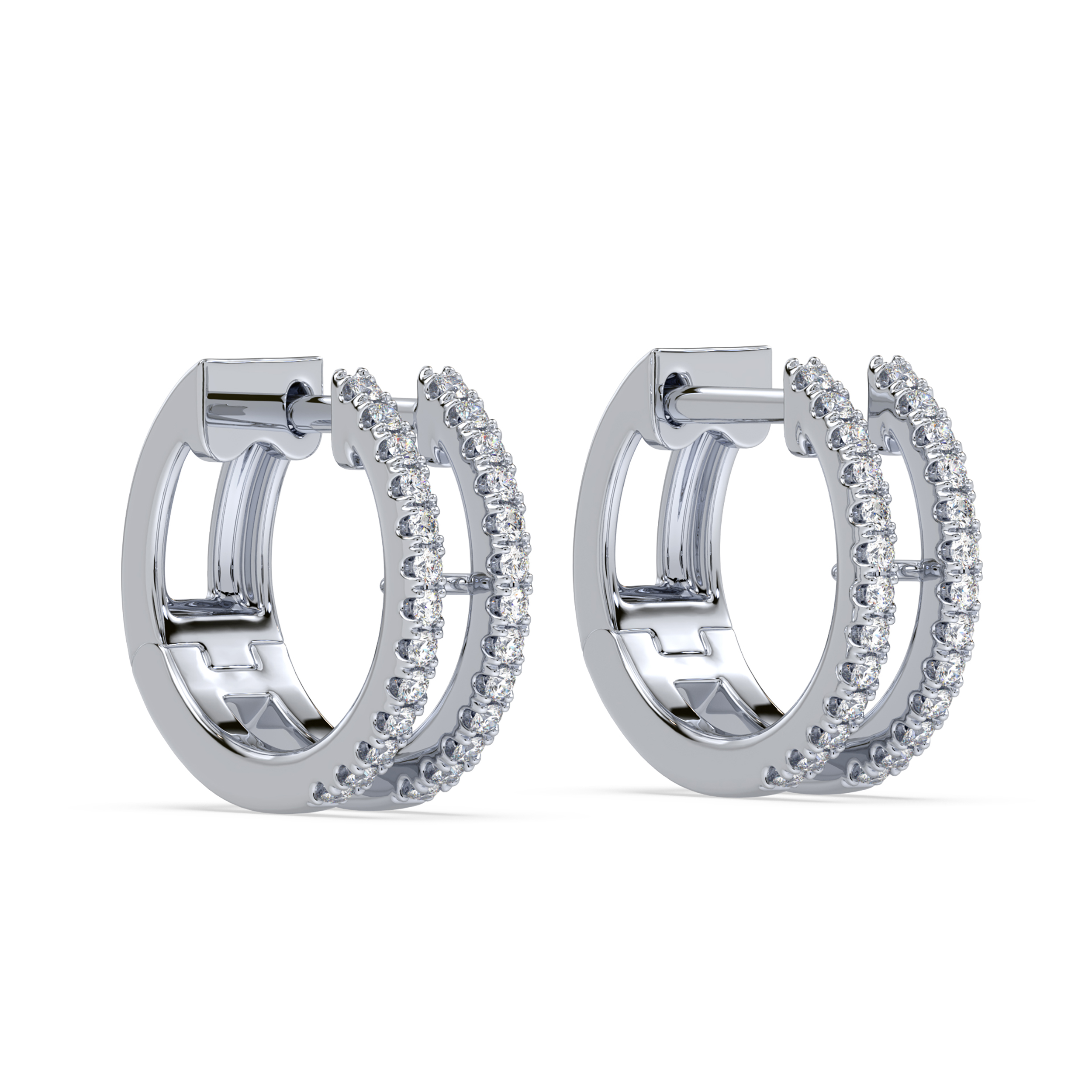 Diamond Hoop Earrings SGE559 (Earrings)