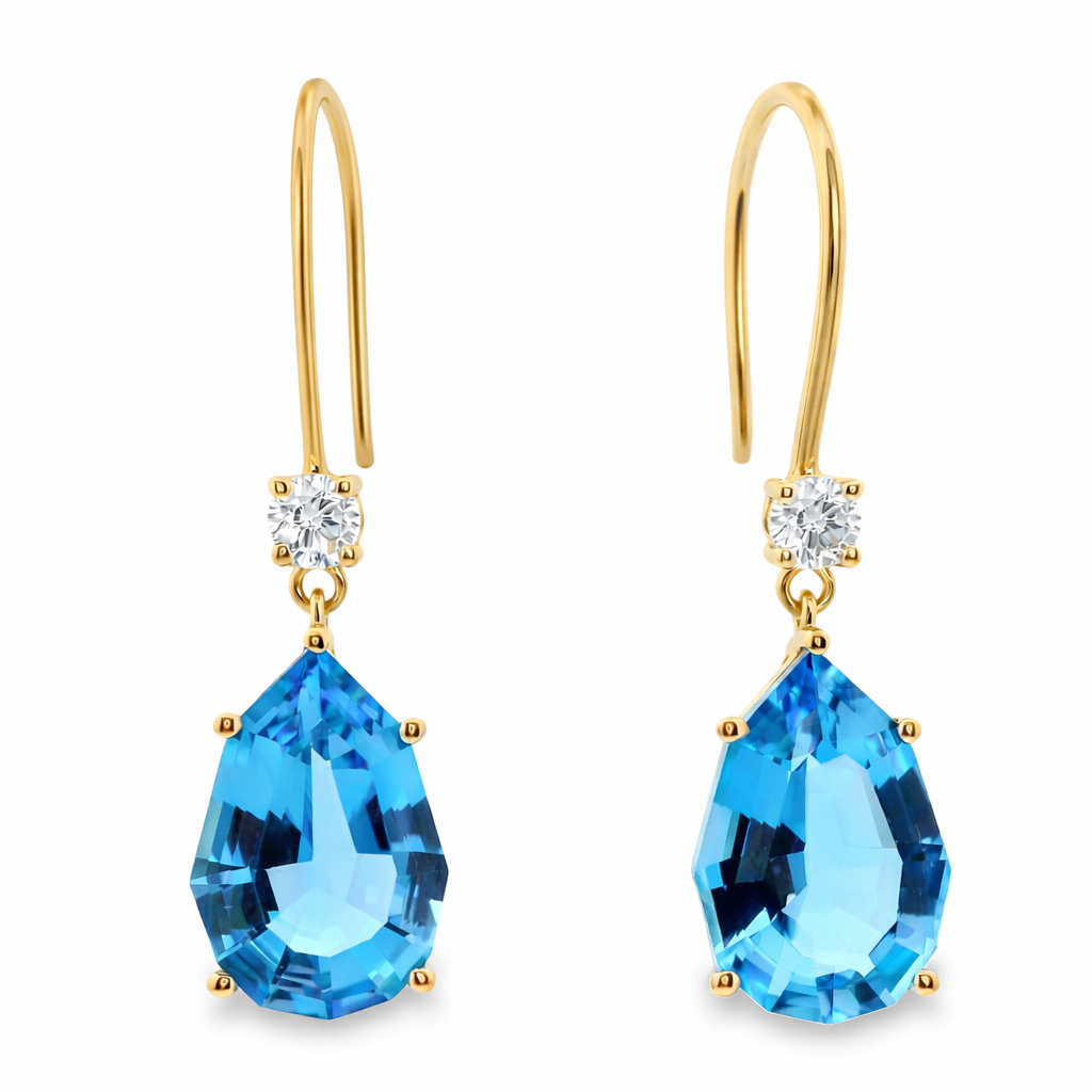 Diamond Dangle Earrings SGE500-F (Earrings)