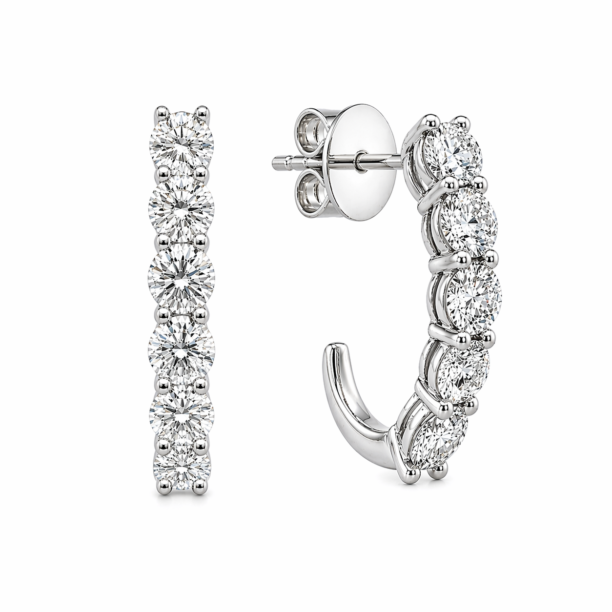Diamond Hoop Earrings SGE562 (Earrings)
