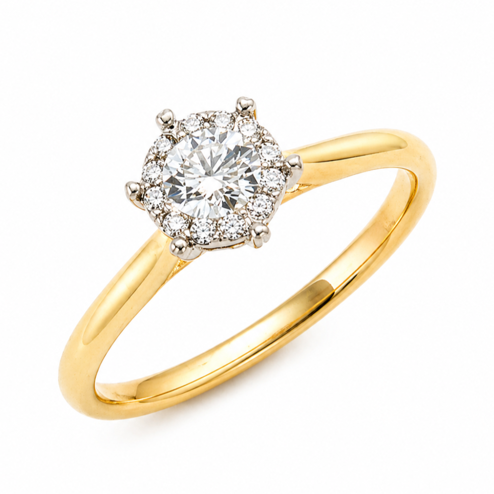 Diamond Engagement Halo Rings JSL-AFCR3339030XK (Rings)