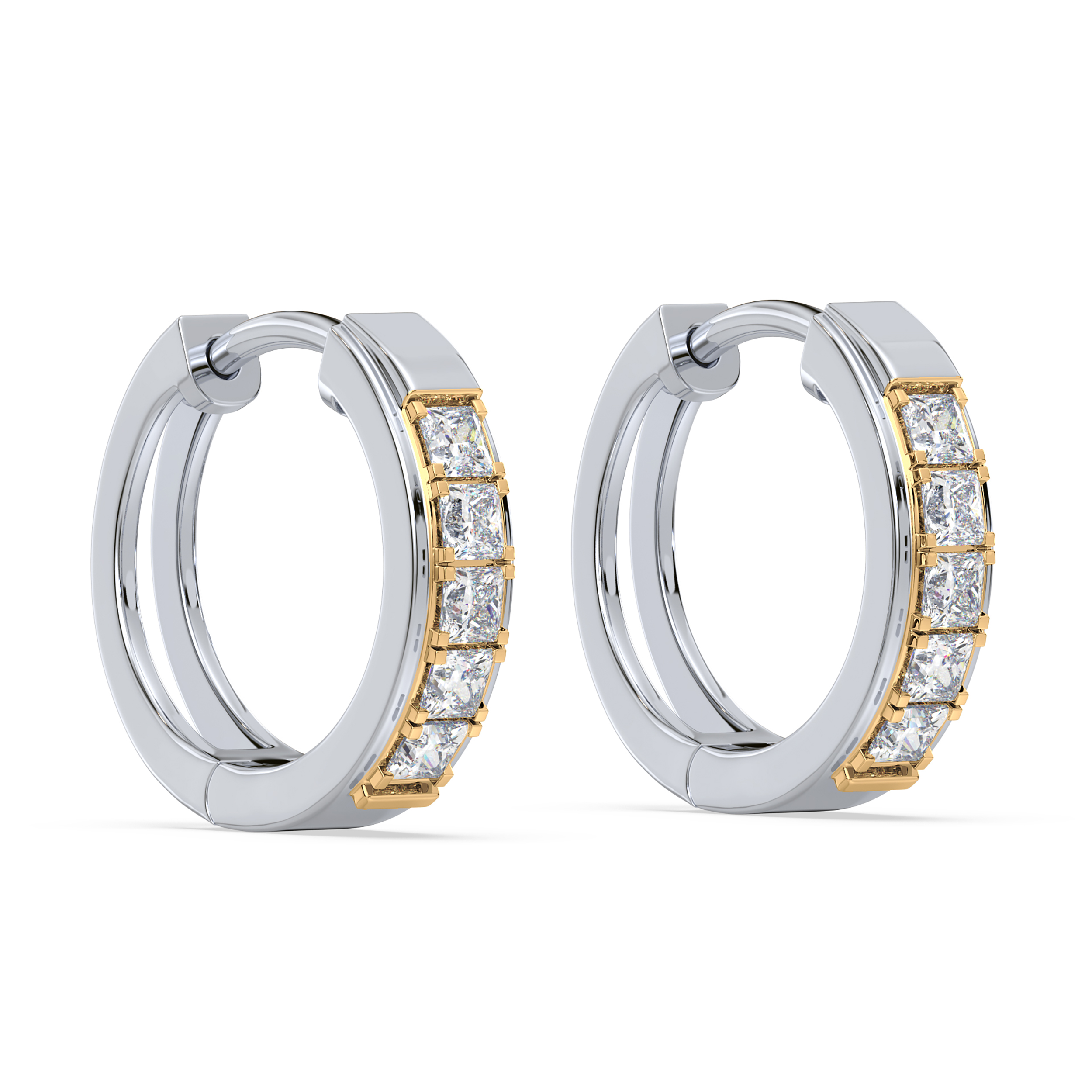 Diamond Hoop Earrings SGE556 (Earrings)