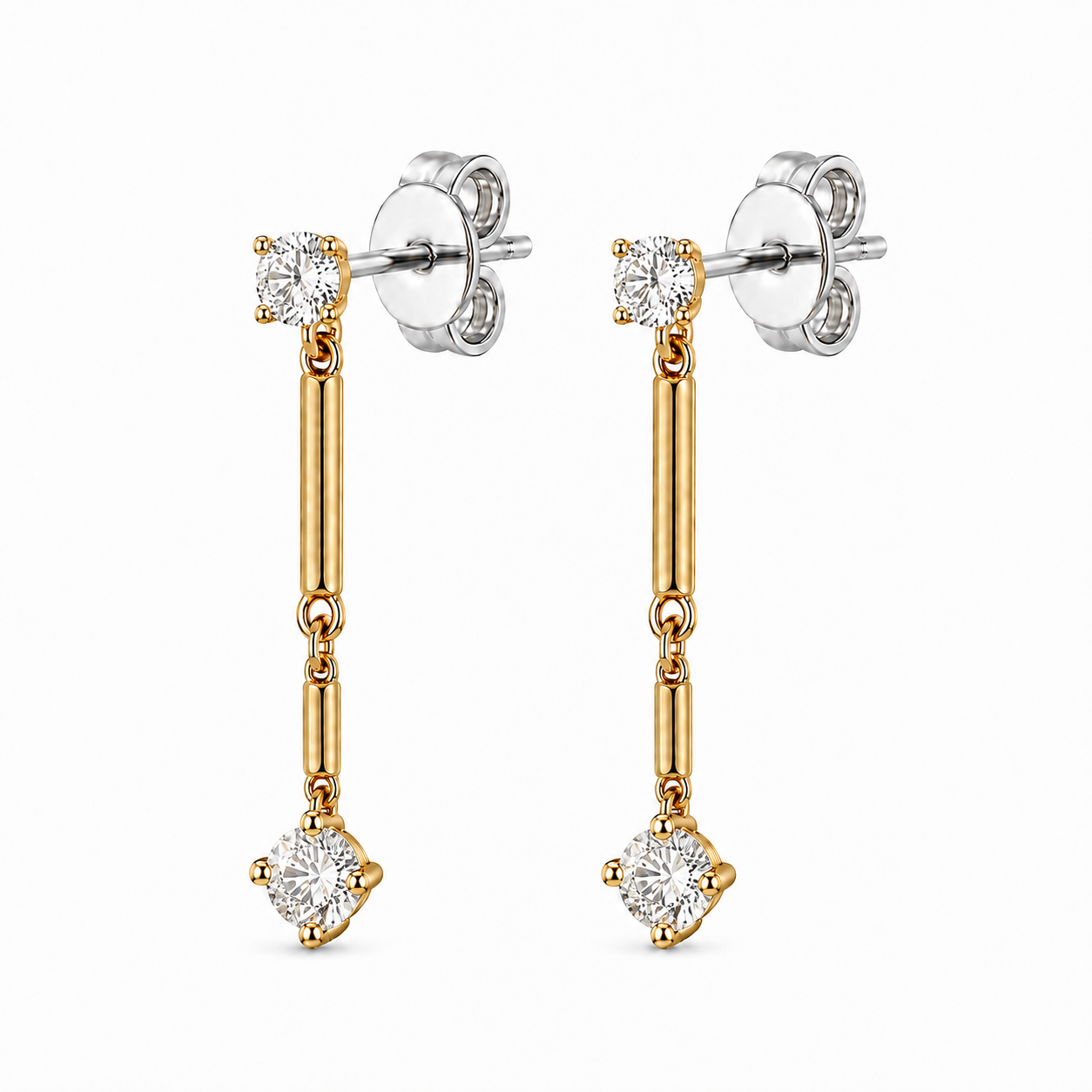 Diamond Dangle Earrings SGE535-C2 (Earrings)