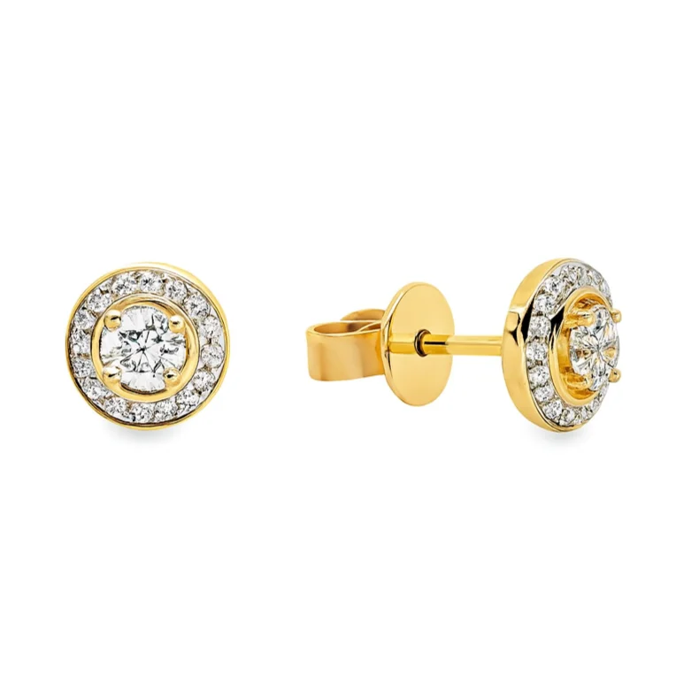 Diamond Stud Earrings 18-AFCE3491010 (Earrings)