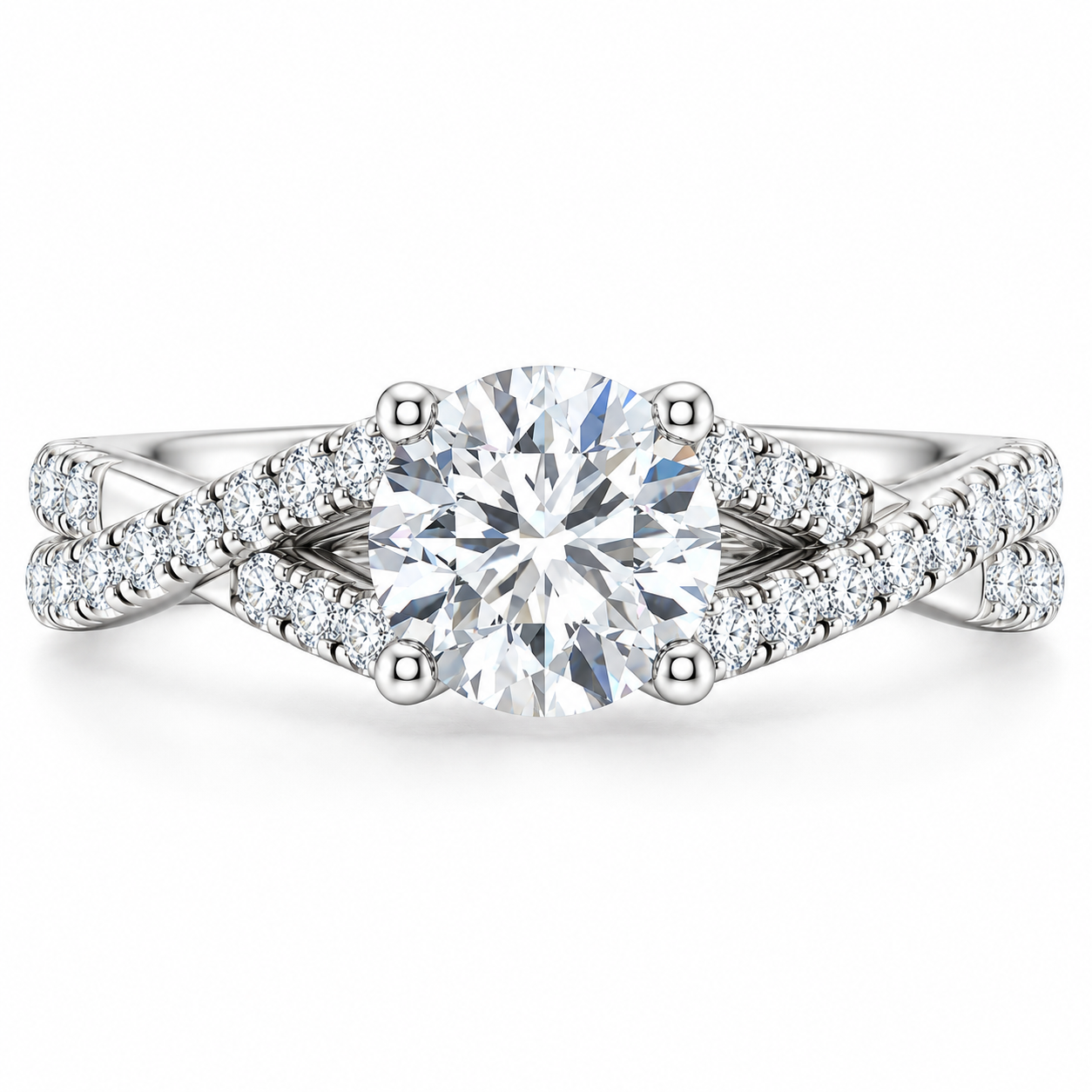 Diamond Engagement Halo Rings THR-MOD1 (Rings)