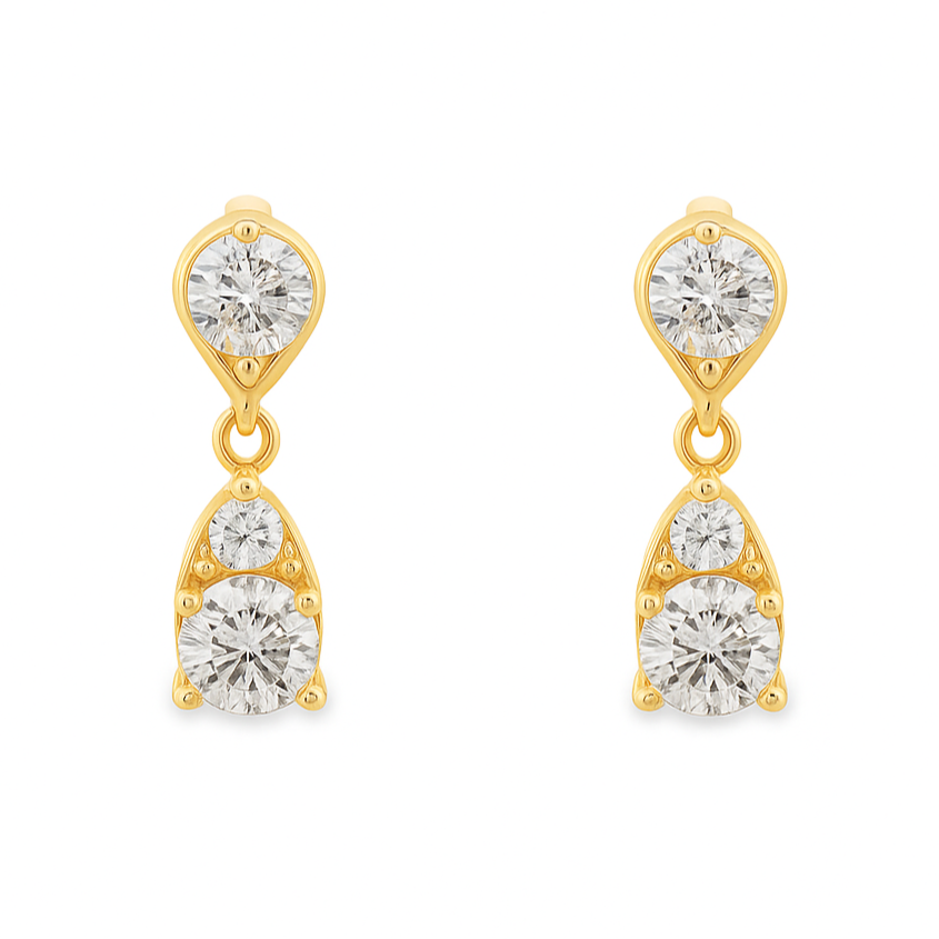 Diamond Stud Earrings CRL-SGE517-E503C2 (Earrings)