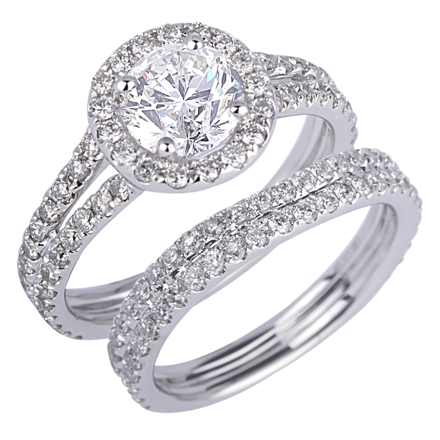 Diamond Engagement Halo Rings - SGR888 - Anaya Fine Jewellery Collection